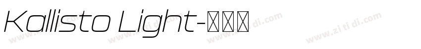 Kallisto Light字体转换